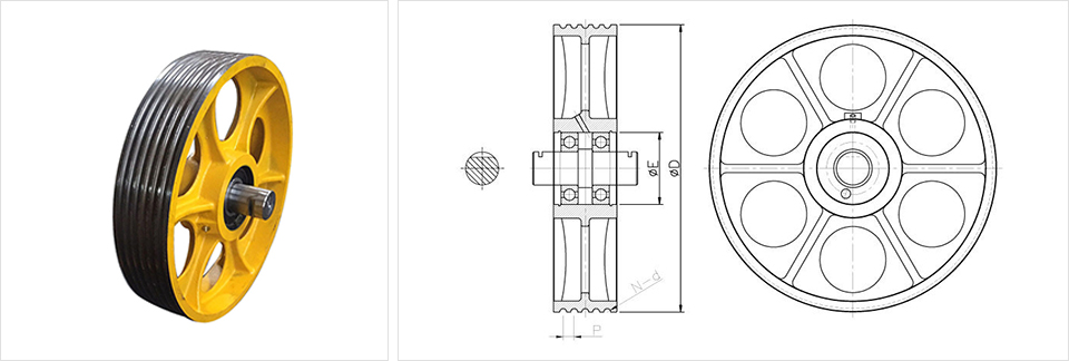 Casting Deflector Sheave Photos and Drawing